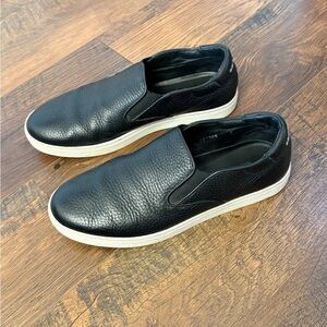 Dolce & Gabbana Black Leather Slip-On Loafers